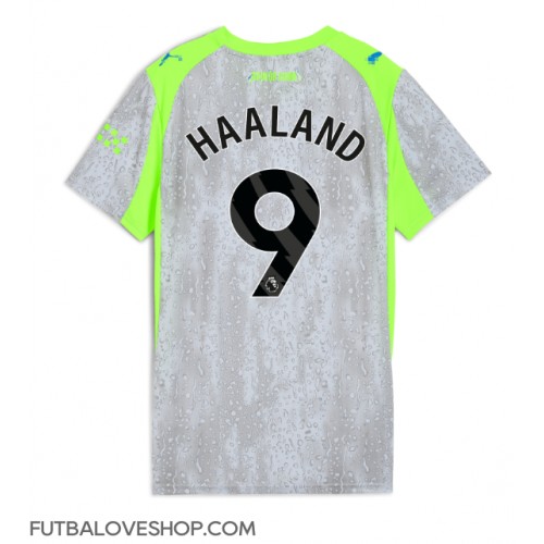 Dres Manchester City Erling Haaland #9 Tretina pre Ženy 2025-26 Krátky Rukáv